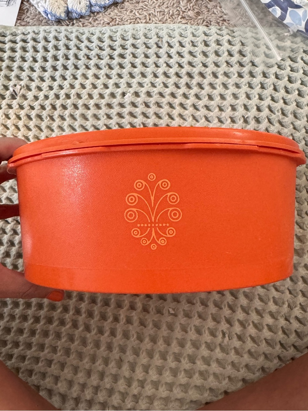 Vintage Tupperware Orange container #1204